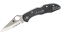 Spyderco Delica 4 Folding Knife – Black FRN / VG-10 Combo Edge