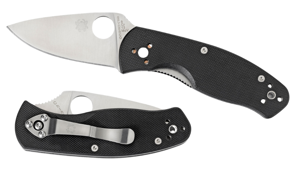 Spyderco Persistence Folding Knife – Black G10 / Satin Plain Edge