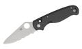 Spyderco ButtonUp Button Lock Folding Knife – Carbon Fiber/G10 / Satin Combo Edge