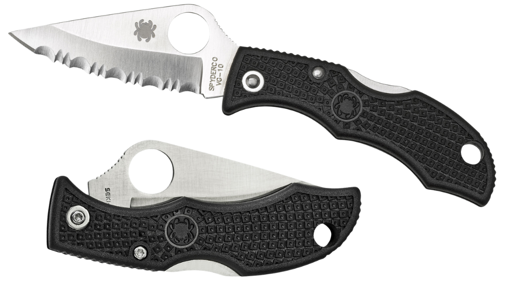 Spyderco Ladybug 3 Key Ring Knife – Black FRN / VG-10 Serrated