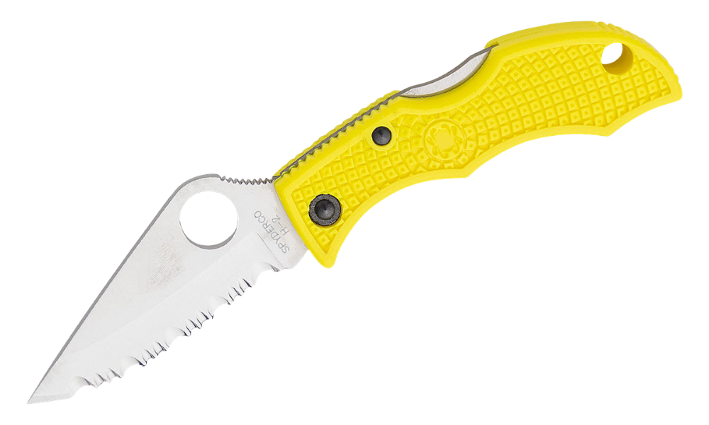 Spyderco Ladybug 3 Salt Folding Knife – Yellow FRN / Serrated