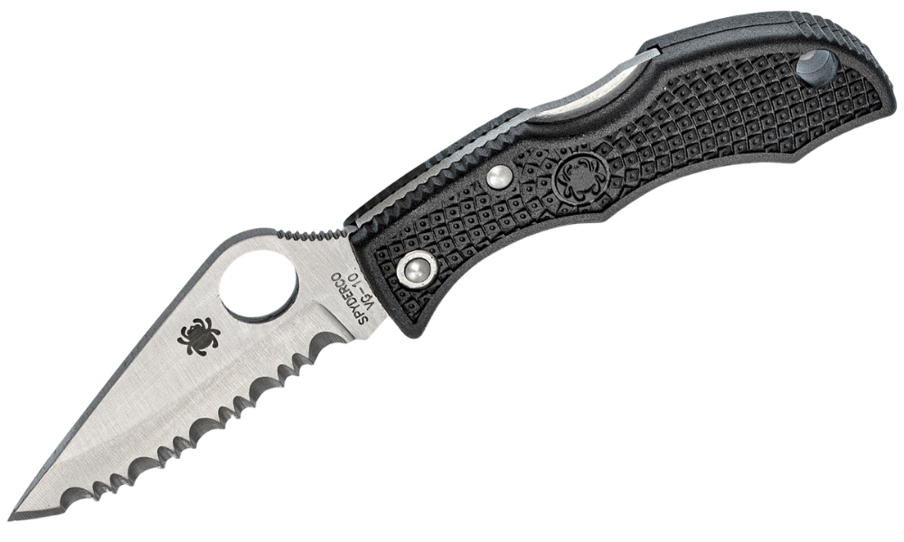 Spyderco Ladybug 3 Key Ring Knife – Black FRN / VG-10 Serrated
