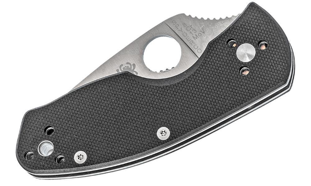 Spyderco Ambitious Folding Knife – Black G10 / Plain Edge