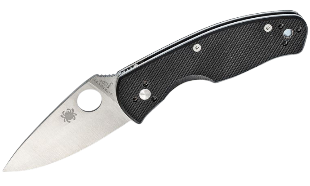 Spyderco Persistence Folding Knife – Black G10 / Satin Plain Edge