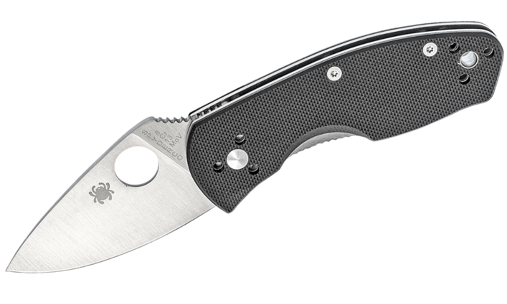 Spyderco Ambitious Folding Knife – Black G10 / Plain Edge