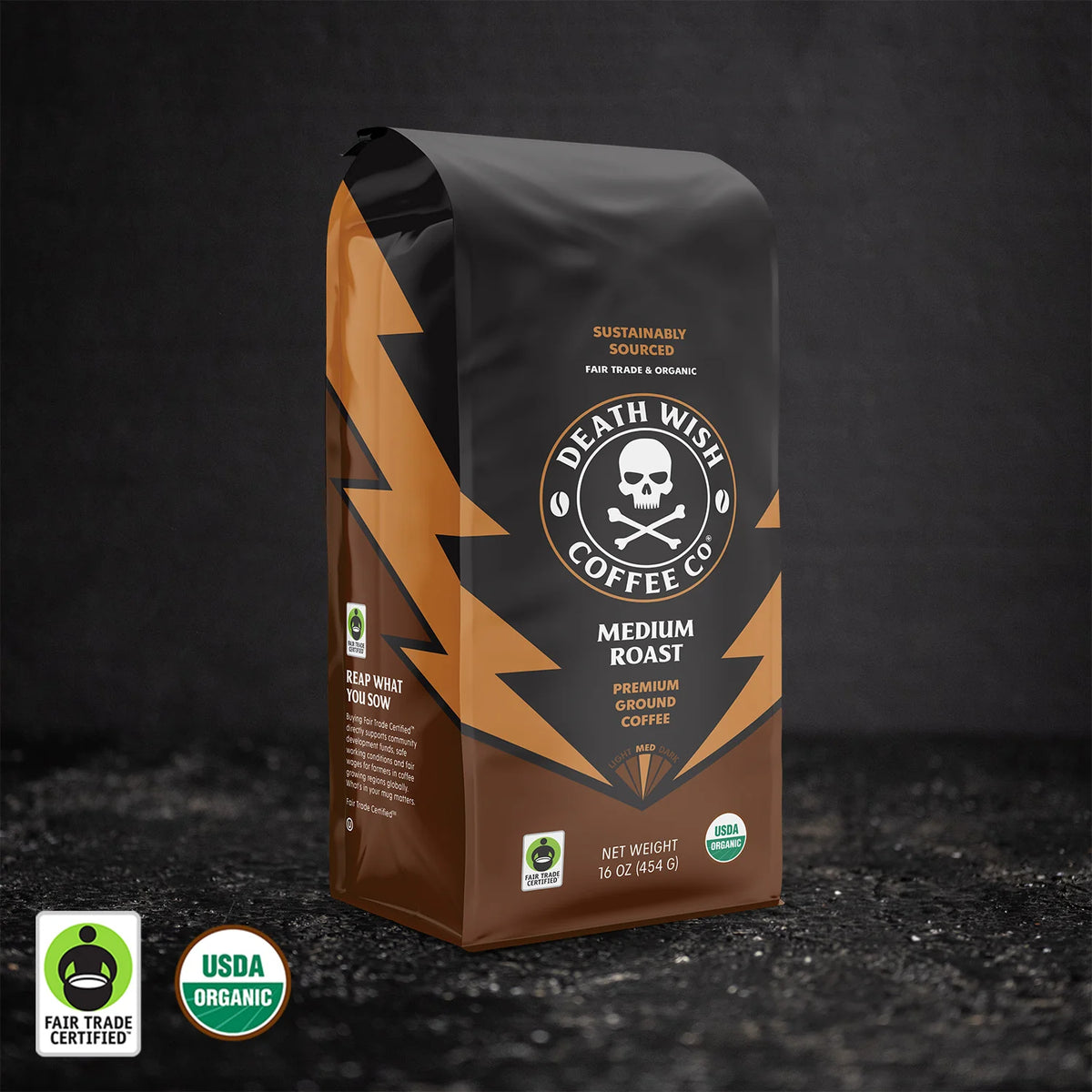 Death Wish Medium Roast Coffee – Ground 285g