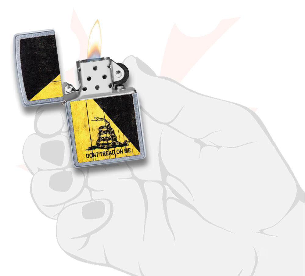 Zippo Don't Tread on Me Woodgrain Design Windproof Lighter