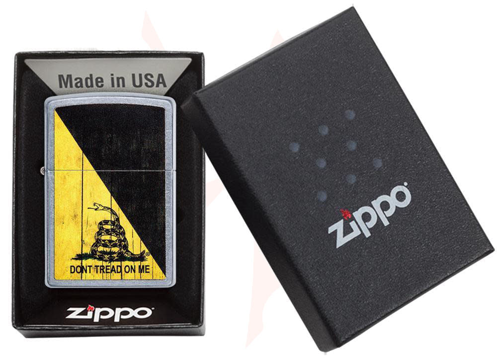 Zippo Don't Tread on Me Woodgrain Design Windproof Lighter